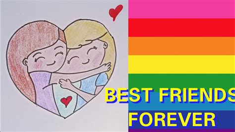 Heart Bff Cute Drawings Easy Jules And Val