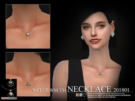 The Sims Resource Necklace F 201801 By S Club Sims 4