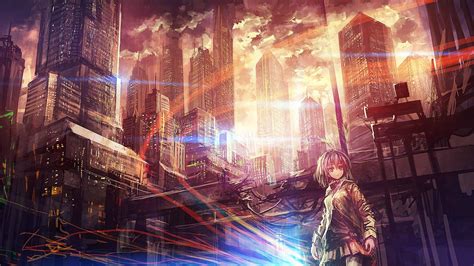 Anime City Scenery Wallpapers Background With High Definition Wallpaper