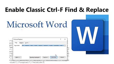 Ctrlf Shortcut Find And Replace On Microsoft Word Youtube