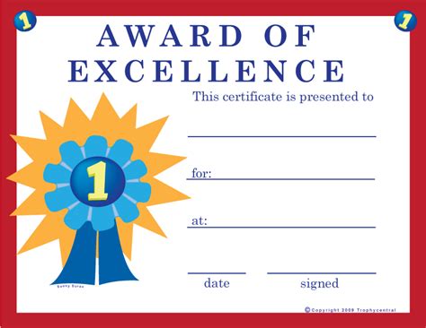Printable pdfs certificate of excellence template. Free Excellence Certificates, Certificate Free Excellence