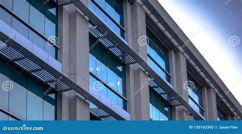 Modern Building With Glass Windows Against Sky Stock Image Image Of