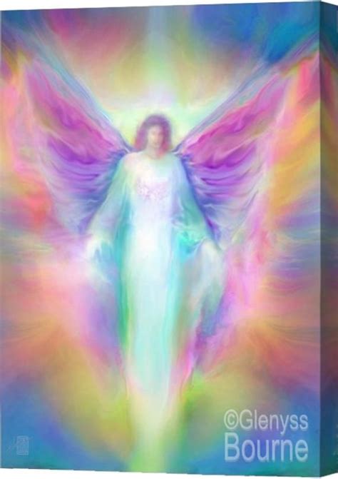 Archangel Raphael Healing Guardian Angel Signed Giclee Print Angel Art By Glenyss Bourne In