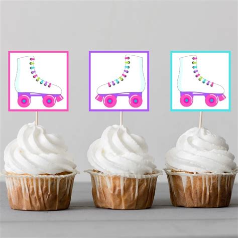 Free Printable Roller Skating Cake Toppers Parties Made Personal