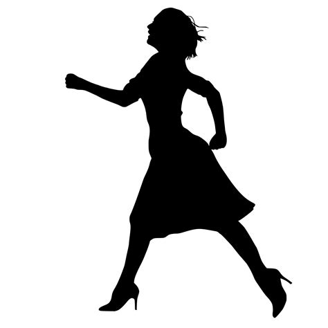 Running Woman Silhouette Free Stock Photo Public Domain Pictures