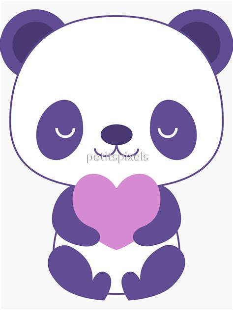Cute Purple Baby Pandas Sticker By Petitspixels Redbubble