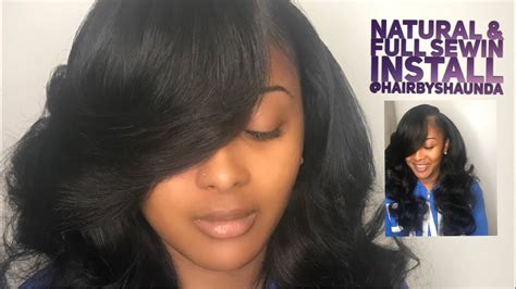 Sew In With Leave Out Tutorial Natural And Full Hairbyshaunda Youtube