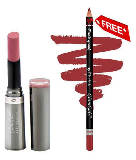 Glamgals Lipstick Lip Liner Free Lipstick Rust 4 G Buy Glamgals Lipstick Lip Liner Free