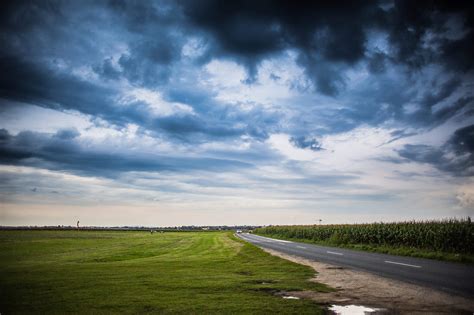 Storm Clouds Over The Road Free Stock Photo Picjumbo