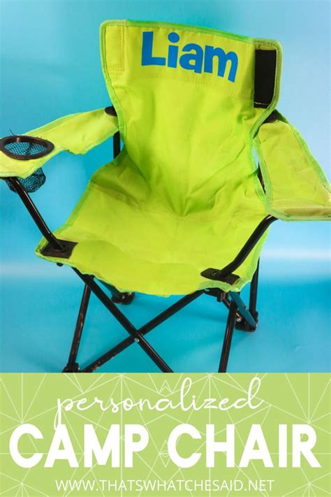 Diy Personalized Camp Chair Personalized Camping Chairs Camping