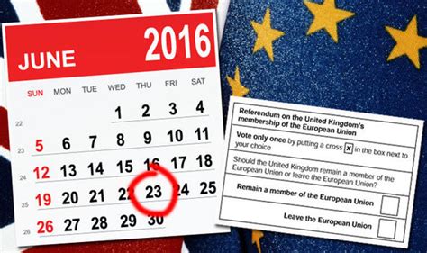 When Is The Eu Referendum Pm Signals Brexit Vote Will Be On June 23