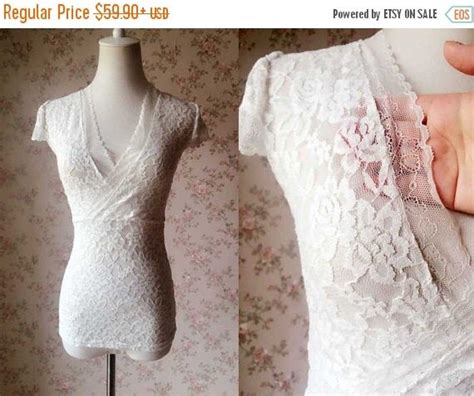 Unique Ivory White Lace Wedding Top Separate By Dressromantic