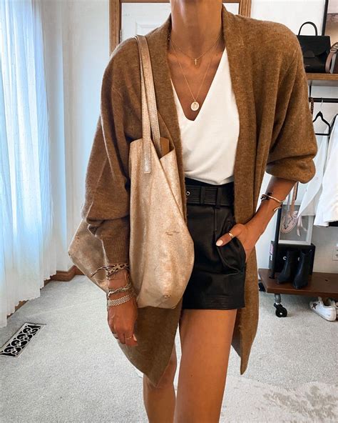 8 Chic Ways To Wear Leather Shorts Karina Style Diaries Fall Shorts