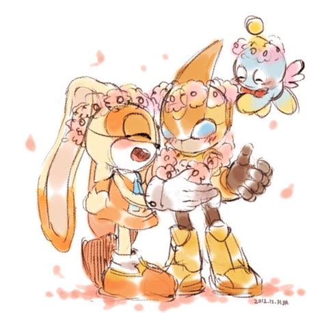 cream and cheese with emerl ️ sonic x cream sonic sonic the hedgehog sonic fan characters