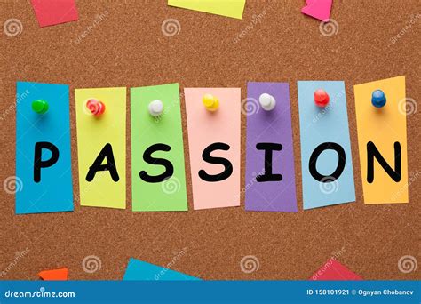 Passion Word On Cork Board Stock Image Image Of Dream 158101921