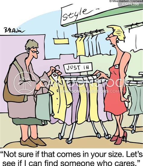 Buying Clothes Cartoon
