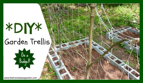 How to build a cheap and easy trellis for peas, beans, melons, cucumbers, and anything else that climbs! DIY Garden Trellis - The Homestead Garden | The Homestead ...