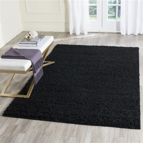 Safavieh Athens Shag Black Area Rug X Free Shipping Today Overstock