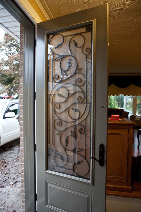Brand New 8ft Steel Door System With Wrought Iron Inserts Entry
