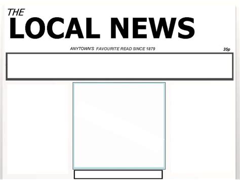 Blank Newspaper Template For Word