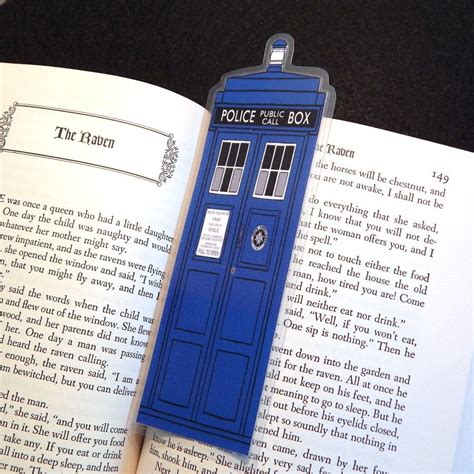 Blue Police Box Sci Fi Nerd Bookmark Doctor Who Party Doctor Who