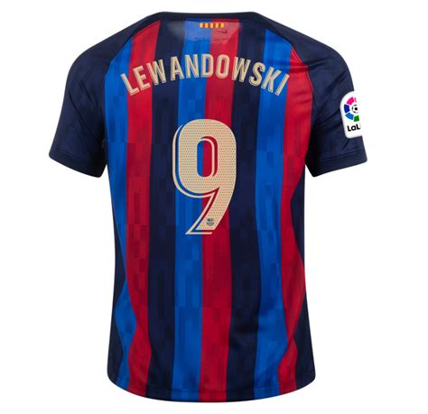 Robert Lewandowski Barcelona 22 23 Home Jersey By Nike Soccerarmor