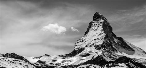 Mountains Black And White Nature Wallpaper