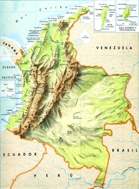 Mapa De Relieve De Colombia Mapa De Colombia