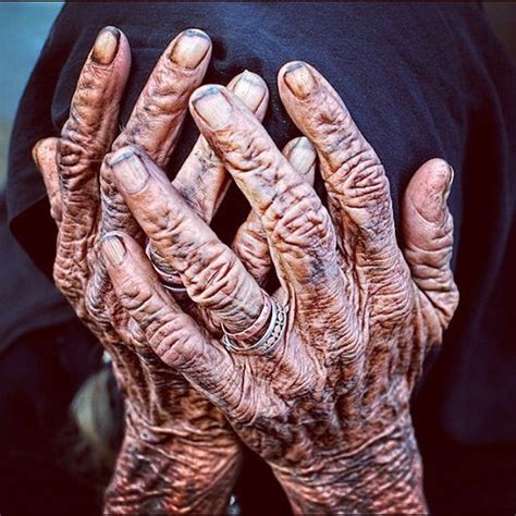 Agony Bhuj Gujarat India Old Woman Wrinkles Hand Photography