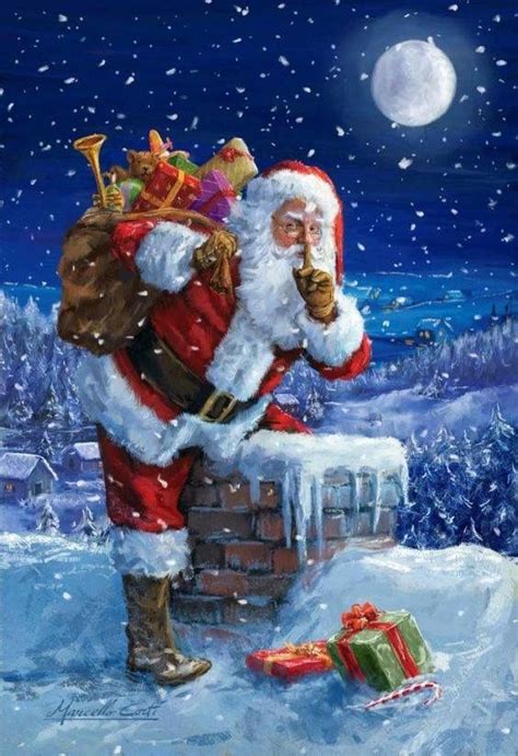 Pin By Pinner On Santa Claus Santa Claus Pictures Christmas Scenes
