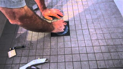Since its a small bathroom i don't want to put great pieces of tile on the wall. How to install ceramic tile on a shower floor. - YouTube