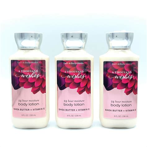 Bath And Body Works A Thousand Wishes 8 Fl Oz Super Smooth Body Lotion 3 Pack