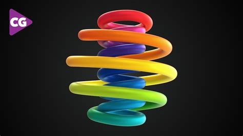 C4d Looping Spiral Cinema 4d Tutorial Free Project Youtube