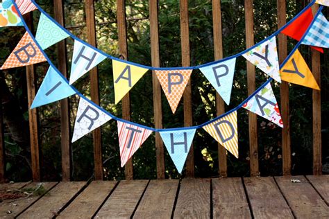 Happy Birthday Flags Bunting Banner A Unique Party Etsy