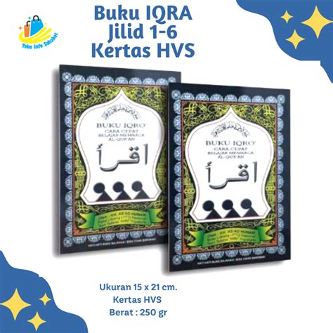 Jual Buku Iqra Besar Jilid 1 Sampai 6 Asli Original Kertas Hvs Shopee Indonesia