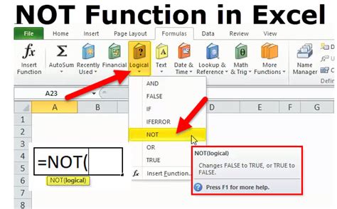 Check spelling or type a new query. NOT in Excel (Formula, Examples) | How To Use NOT Function?