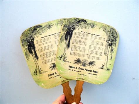 Vintage Advertising Fans 1940s Hand Held Advertising Fans