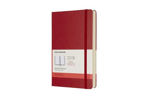 moleskine 12 month daily planner large scarlet red hard cover 5 x 8 25 other