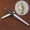 Parker 45 flighter grey section fountain pen metal body with 14K gold nib