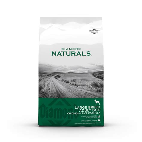 Each diamond naturals dry formula is enhanced with superfoods and guaranteed probiotics, for optimal nutrition and digestive support. Large Breed Adult Dog Chicken & Rice Dog Food | Diamond ...