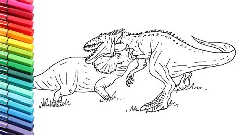 Showing 12 coloring pages related to mosasaurus. How to Draw Indominus Rex VS Triceratops - Drawing And ...