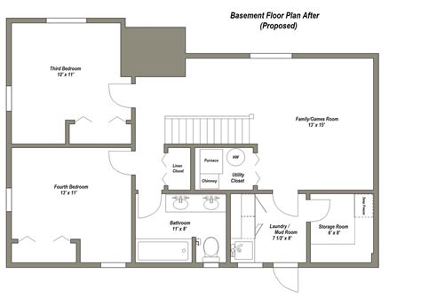 Plan For Finishing Our Basement Basement Floor Plans Basement House