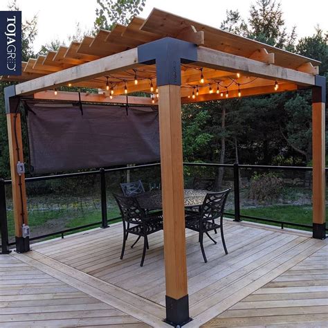 Pergola Kit With Shade Sail For 6x6 Wood Posts Pergola Kits Pergola