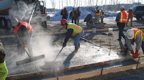 When placing your concrete, the placement of your slab sealing typically should not be done if the temperature is below 50°f (10°c). Cold Weather Concrete Pouring | For Construction Pros