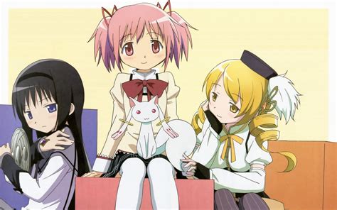 Fond Décran Illustration Anime Filles Anime Mahou Shoujo Madoka