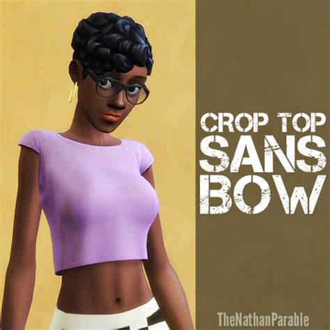 Crop Top Sans Bow By Thenathanparable At Mod The Sims Sims 4 Updates