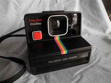 Vintage Black Polaroid Sx 70 Rainbow Time Zero Land Camera One Etsy