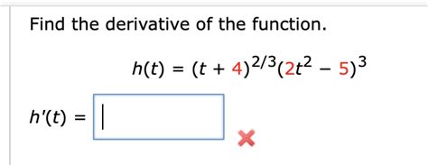 solved find the derivative of the function