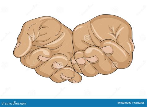 Gesture Open Palms Hands Gives Or Receives Stock Vector Illustration