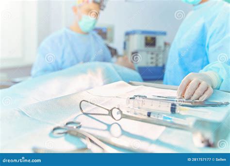 Team Surgeon At Work In Operating Room Stock Image Image Of Clinic